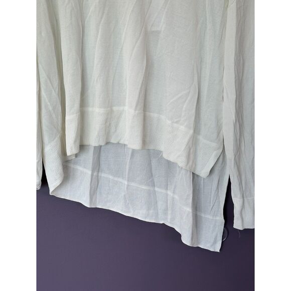 NWT Wilfred Librement Sweater White Asymmetrical Hem Size Medium - Picture 6 of 11